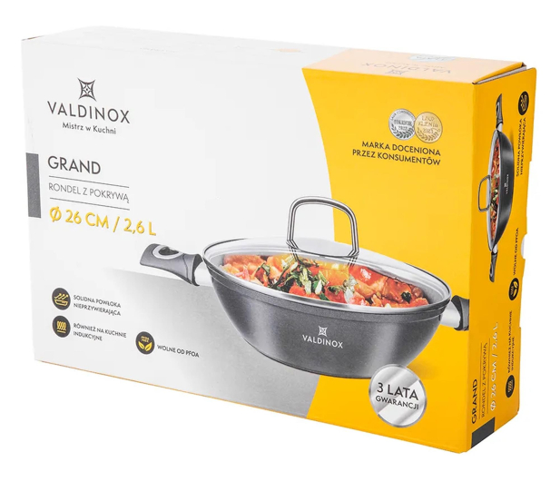 Altom Valdinox Grand rondel 26cm 2,6l. z pokrywą szklaną - 1580502 - zdjęcie 7